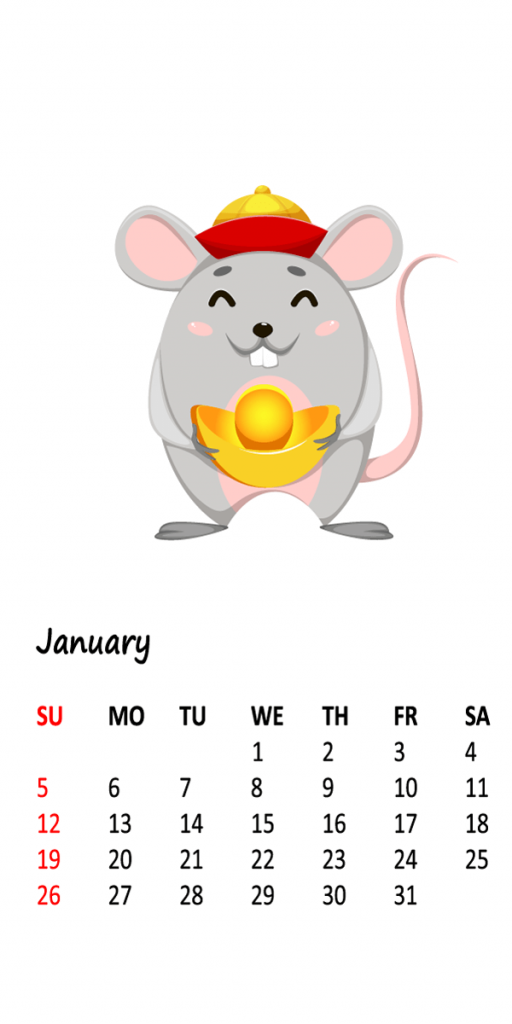 new year 2020 calendar template PDF - Printable
