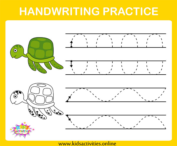 Handwriting Practice Sheets Kindergarten - Free Printable ⋆ Kids Activities