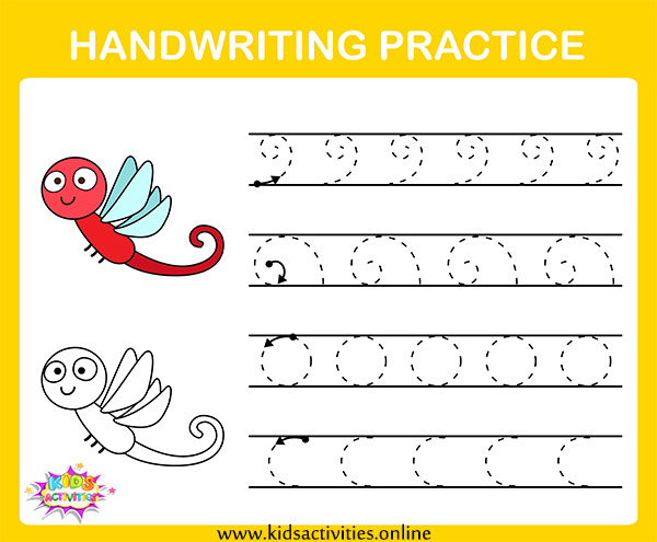 Handwriting Practice Sheets Kindergarten - Free Printable ⋆ Kids Activities