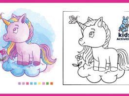 coloring pages for kids unicorn