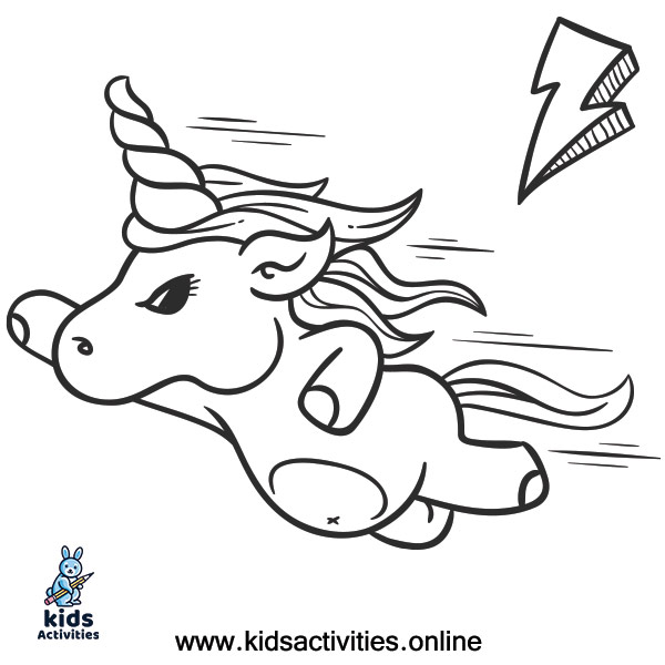 Baby Unicorn Coloring Pages For Kids cute ⋆ Kids Activities