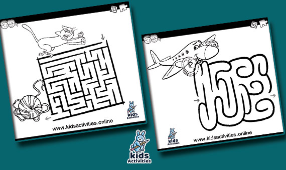 Free printable maze coloring pages for kids