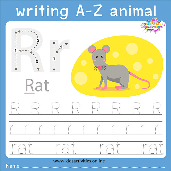 tracing letters worksheet r r writing alphabet kids