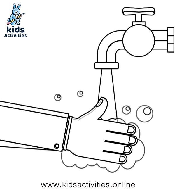 Download Free Hand Washing Coloring Pages For Preschoolers ⋆ Kids ...