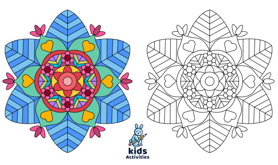 free coloring pages for adults flower mandala kids activities