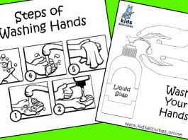free hand washing coloring pages