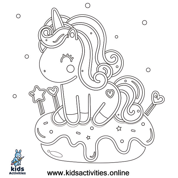 Free Unicorn Coloring Pages - Unicorn Drawings :: Fantasty unicorn ⋆