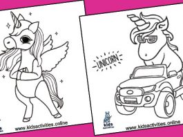 Free Coloring Pages For Unicorns .. Cute Unicorn