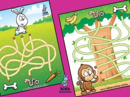 Education maze game for kids | free printable