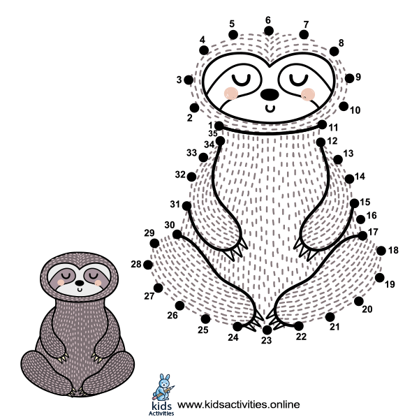 Printable connect the dots to draw cute animals ⋆ Kids Activities