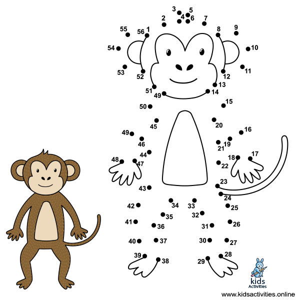 Printable connect the dots to draw cute animals ⋆ Kids Activities