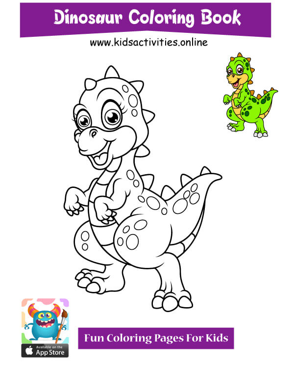 free printable dinosaur coloring pages pdf kids activities