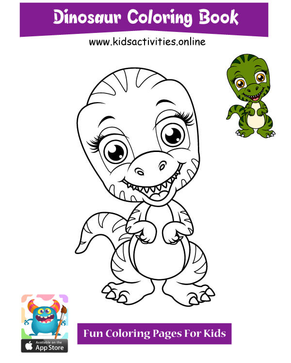 Download Free !! printable dinosaur coloring pages pdf ⋆ Kids Activities