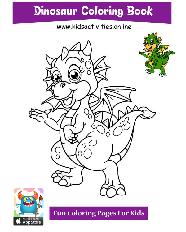 Download Free !! printable dinosaur coloring pages pdf ⋆ Kids Activities