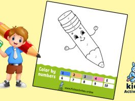 Free Coloring by numbers Worksheets For Kindergarten