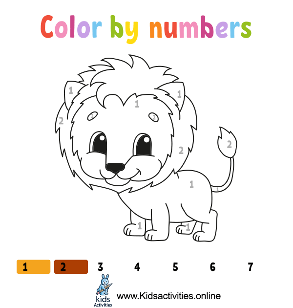 Color By Numbers Coloring Book For Kids: Fun Activity Book For Preschool,  Kindergarten & 1st Grade Children Ages 4-8 | Cute Pictures Of Animals