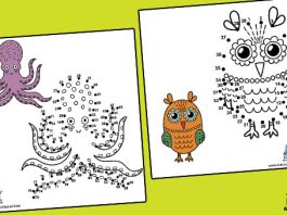 Drawing Animals - Connect The Dots Game Printable