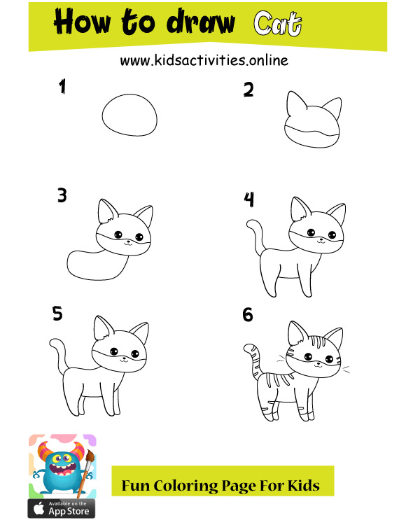 How To Draw Cute Cartoon Animals Easy ⋆ Kids Activities