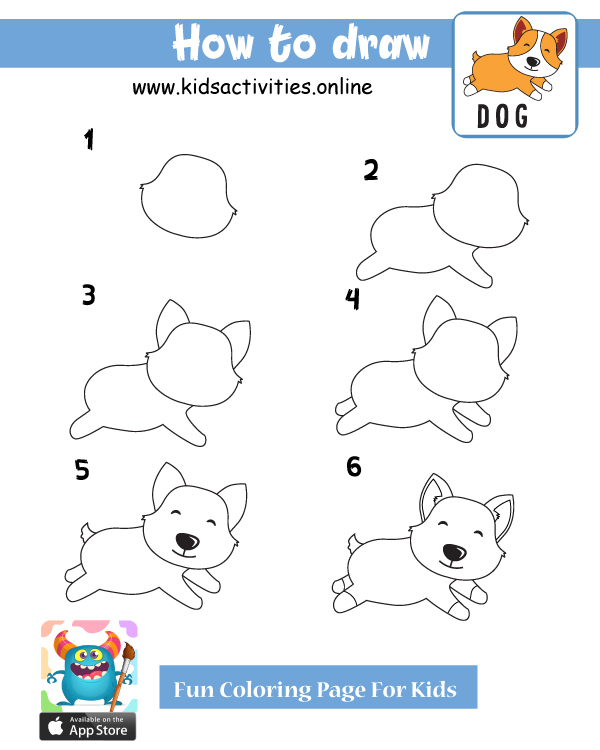 How To Draw Animals, Step By Step Instructions Printable Worksheet for  kids