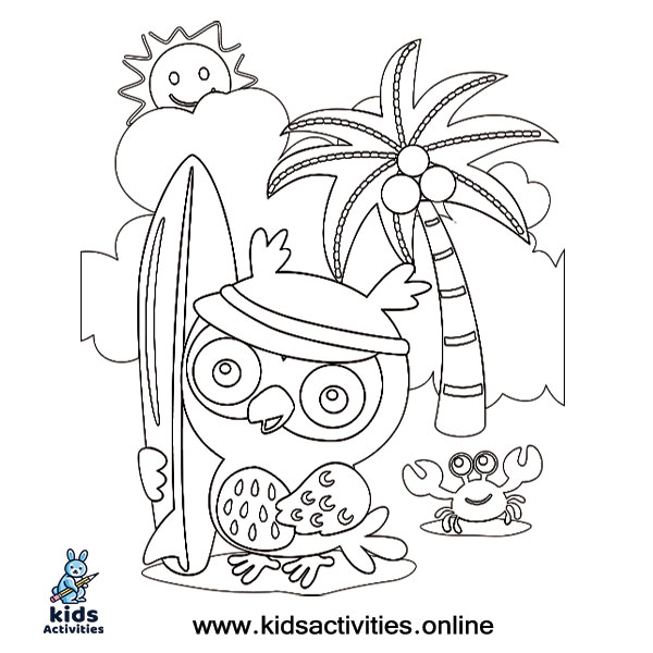 Free Printable Coloring Pages Of Summer ⋆ Kids Activities