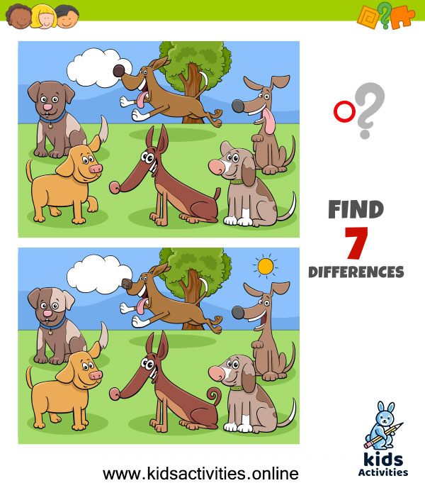 Spot the 7 differences between the two pictures ⋆ Kids Activities