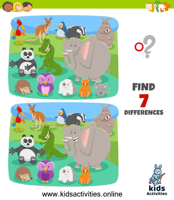 Spot the 7 differences between the two pictures ⋆ Kids Activities