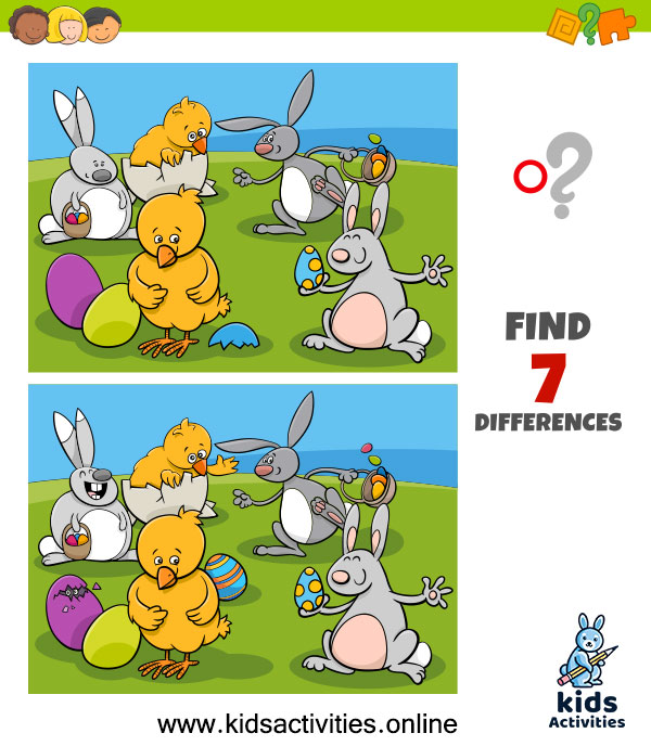 Spot the 7 differences between the two pictures ⋆ Kids Activities