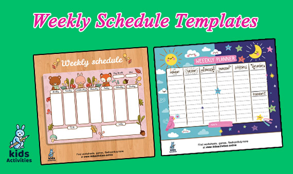 Cute Weekly Schedule Template Printable