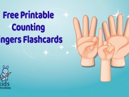 Free! Printable Counting Fingers Flashcards, Number Cards