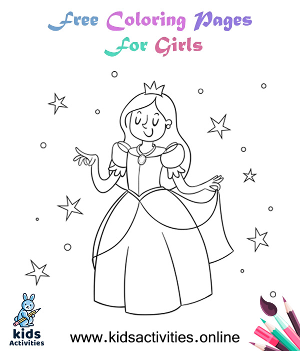 Free Printable Coloring Pages For Girls ⋆ Kids Activities