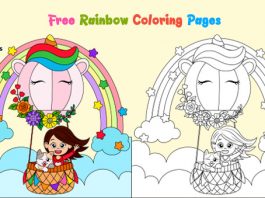 Rainbow Coloring Pages For Kids