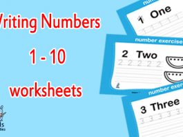 Writing Numbers 1-10 Worksheets