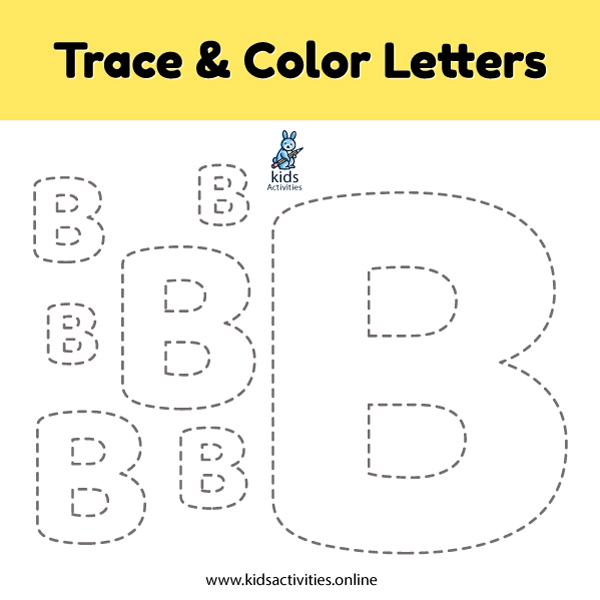 Free!- Printable Letter B B Tracing Worksheets ⋆ Kids Activities