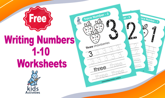 free tracing and writing number 1 worksheet kids activities