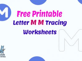 Free letter m tracing worksheets