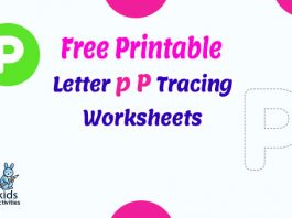 Free letter p tracing worksheets