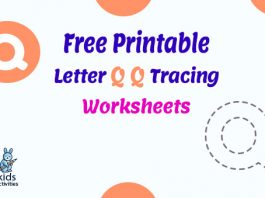 Free letter q tracing worksheets