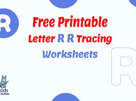 Free letter r tracing worksheets