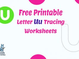 Free letter u tracing worksheets