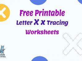 Free letter x tracing worksheets