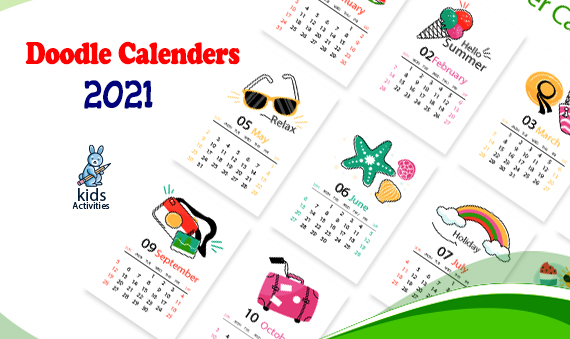 Doodle 2021 Calendar Templates - Free Download !!