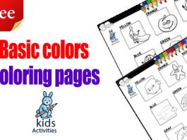 basic colors coloring pages