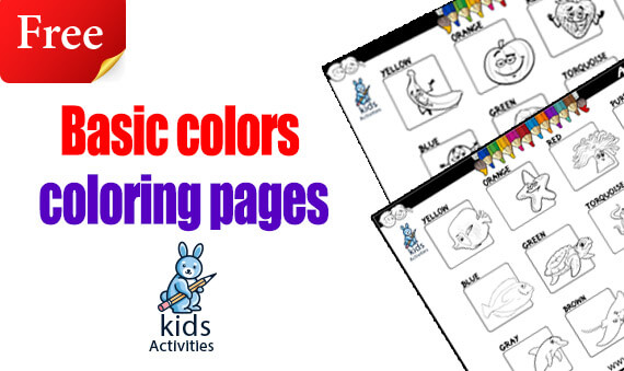 basic colors coloring pages