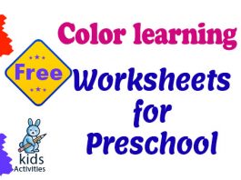 learning colors worksheets