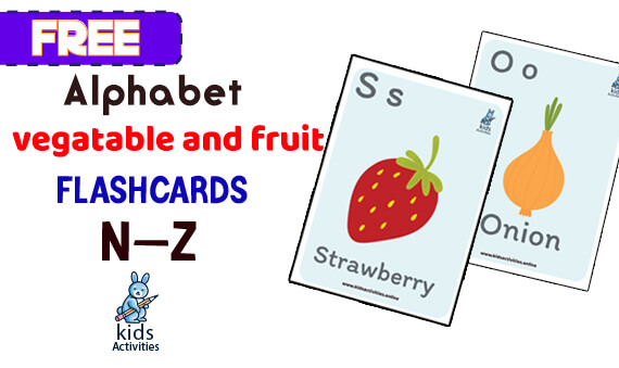 Free Abc Fruits And Vegetables Flash Cards Printable Kids Activities