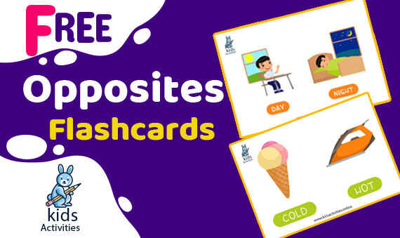 free printable opposites flashcards with pictures for preschoolers kids activities