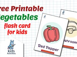 vegetables flashcards pdf free