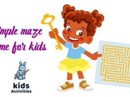 Simple maze game for kids (Free PDF)