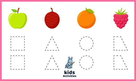 free printable tracing shapes worksheets for 4 year olds kids activities