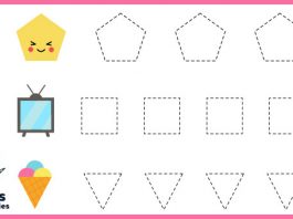 Free Printable tracing shapes worksheets for 3 year olds